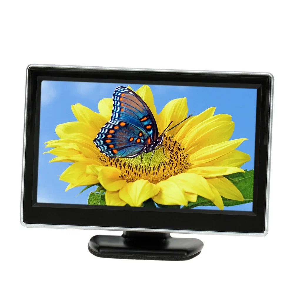 Car Rear View Backup System - 5 Inch TFT LCD Display Monitor with Parking Camera for Safe Reverse and Parking Assistance