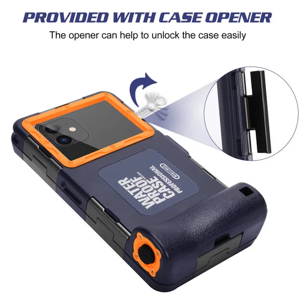 UrbanX Professional [15m/50ft] Swimming Diving Surfing Snorkeling Photo Video Waterproof Protective Case Underwater Housing for Xperia XA2 Plus And all Phones Up to 6.9 Inch LCD with Lanyard