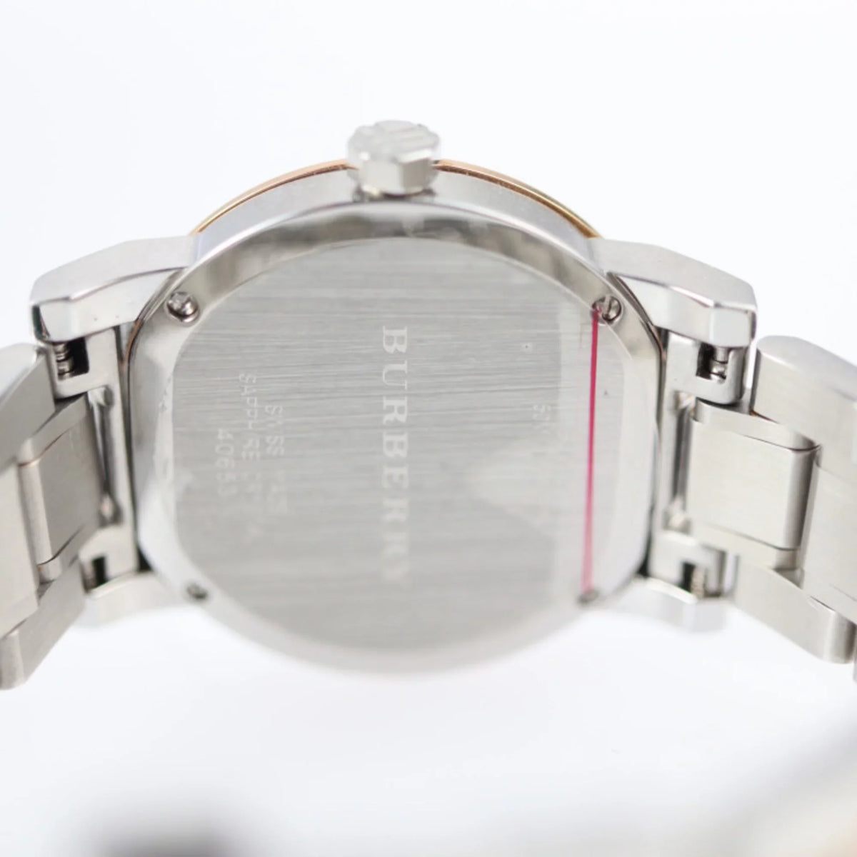 Pre-Owned BURBERRY Burberry THE CITY watch BU9105 stainless steel silver rose gold quartz (Good)