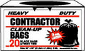 20 Count 32" x 50" 7 Bushel Ebony 3 Mil Contractor Garbage Bags, Each