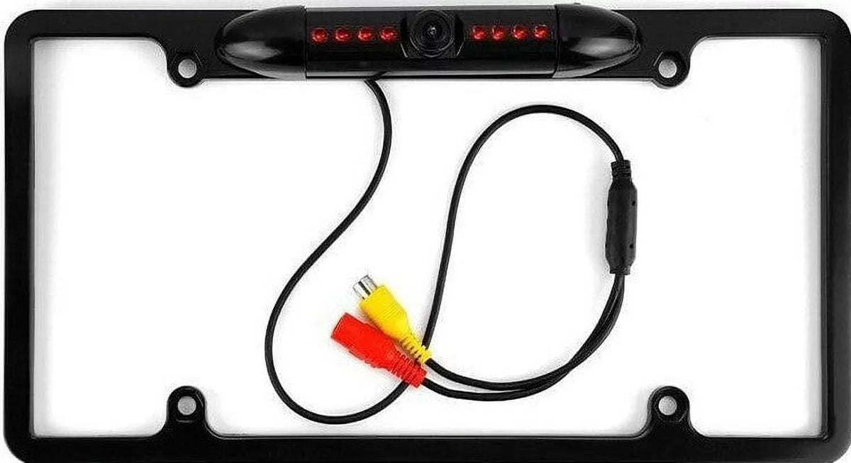 Backup Camera Rearview License Plate Frame for JVC KWV820BT KW-V820BT Dark