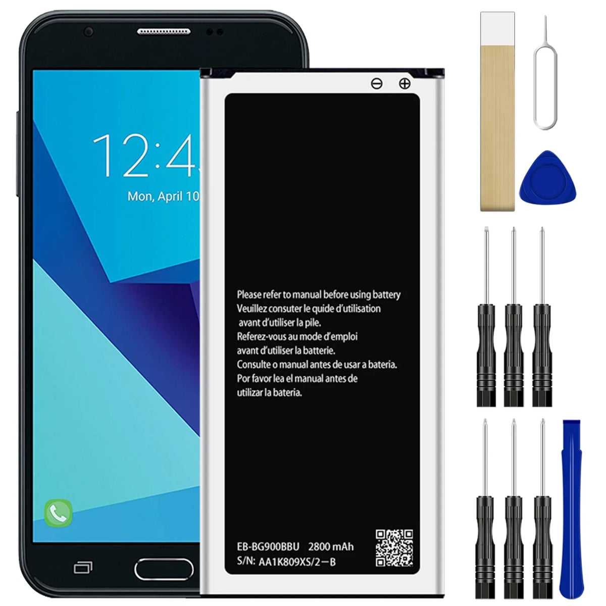 Replacement Battery EB-BG900BBU EB-BG900BBC for TracFone Galaxy S5 S903VL SM-S903VL Tool