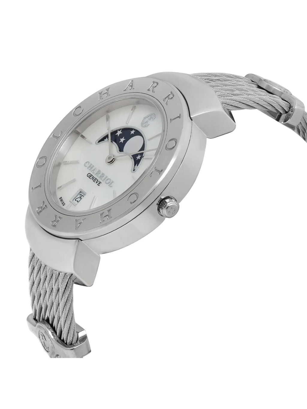 Pre-owned Charriol St Tropez Moonphase 35mm Lady Watch ST35SD1.560.008 (Good)