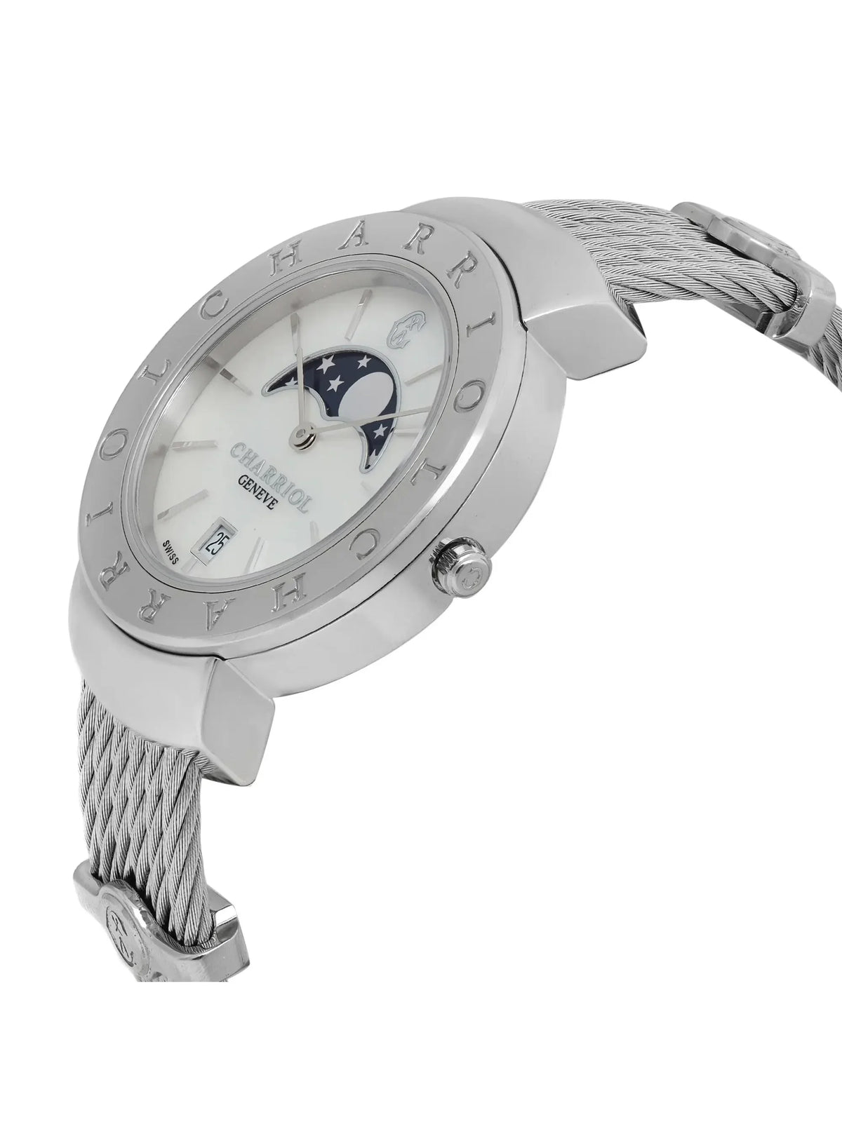 Pre-owned Charriol St Tropez Moonphase 35mm Lady Watch ST35SD1.560.008 (Good)