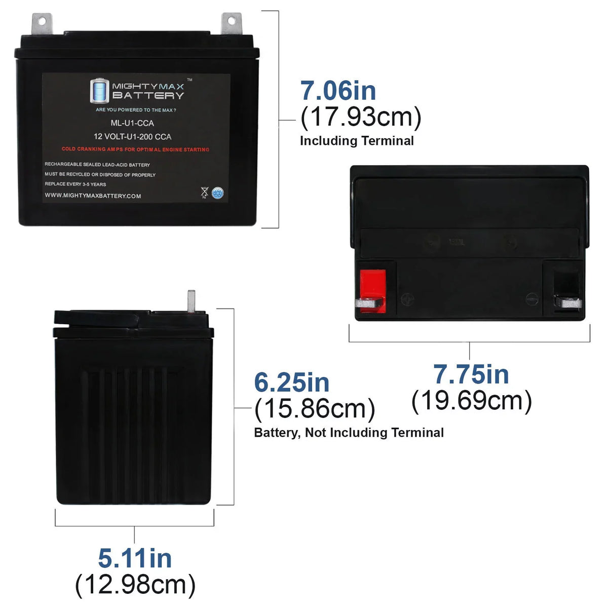 ML-U1 200CCA Battery for Bobcat by Textron 218ES ZeroTurn RadiusMower