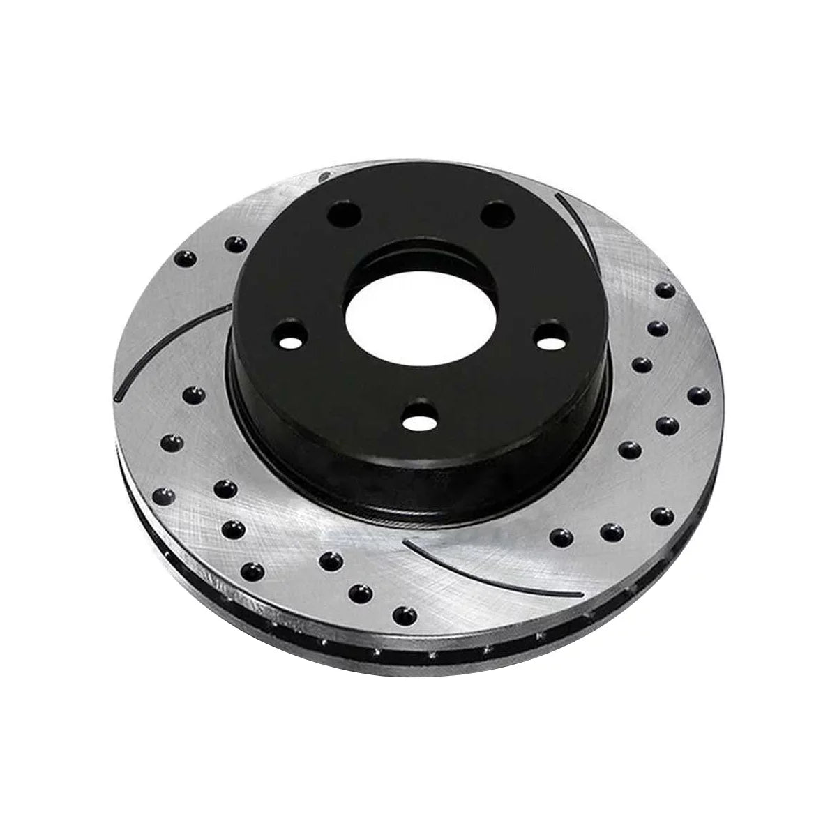 AutoShack Front Drilled Slotted Brake Rotors Dark Pair of 2 Driver and Passenger Side Replacement for 2007-2010 2011 2012 Dodge Caliber 2008-2017 Mitsubishi Lancer 1.8L 2.0L 2.4L AWD FWD PR63039LR