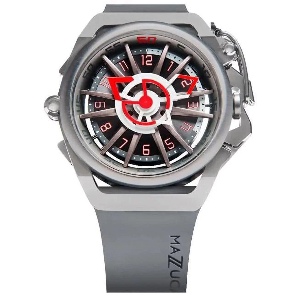 Mazzucato Rim Sport Reversible Chronograph Twin Multi Color Dial Automatic Men Watch for Adult - White