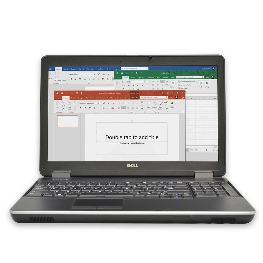 Latitude E6540 Laptop Computer, 2.60 GHz i7 Quad Core Gen 4, DDR3 RAM, SSD Hard Drive, Windows 10 Home 64Bit, 15" Screen Used