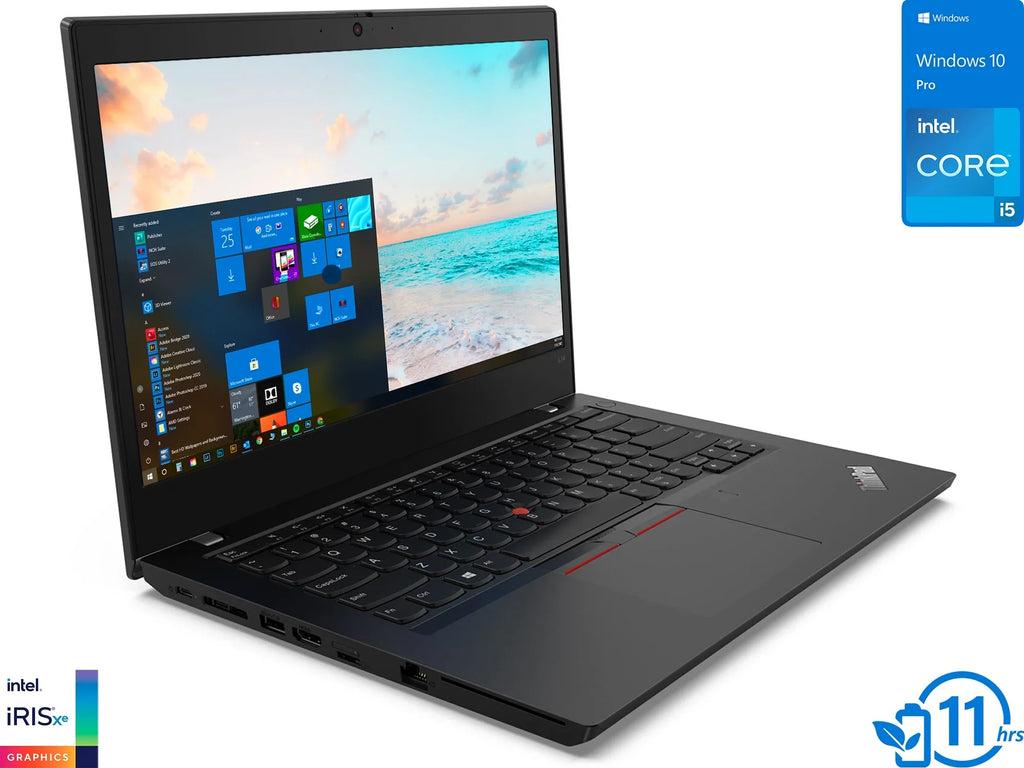 ThinkPad L14 Gen 2 Laptop, 14" IPS FHD Display, Core i5-1135G7 Upto 4.2GHz, 32GB RAM, 256GB NVMe SSD, HDMI, Thunderbolt , DisplayPort via USB-C, Wi-Fi, Bluetooth, Windows 10 Pro