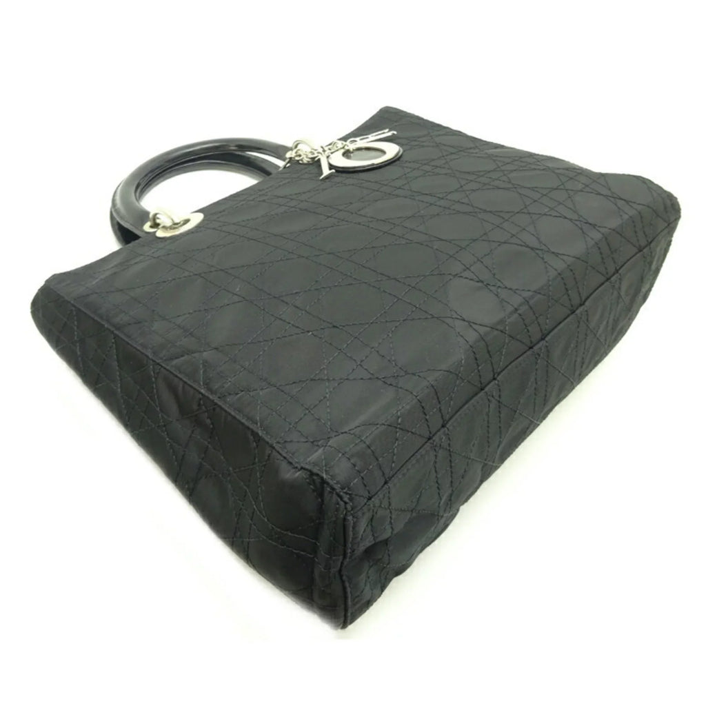 Pre-Owned Christian Dior Lady Ladies Handbag CAN44561 Nylon Dark (Fair)