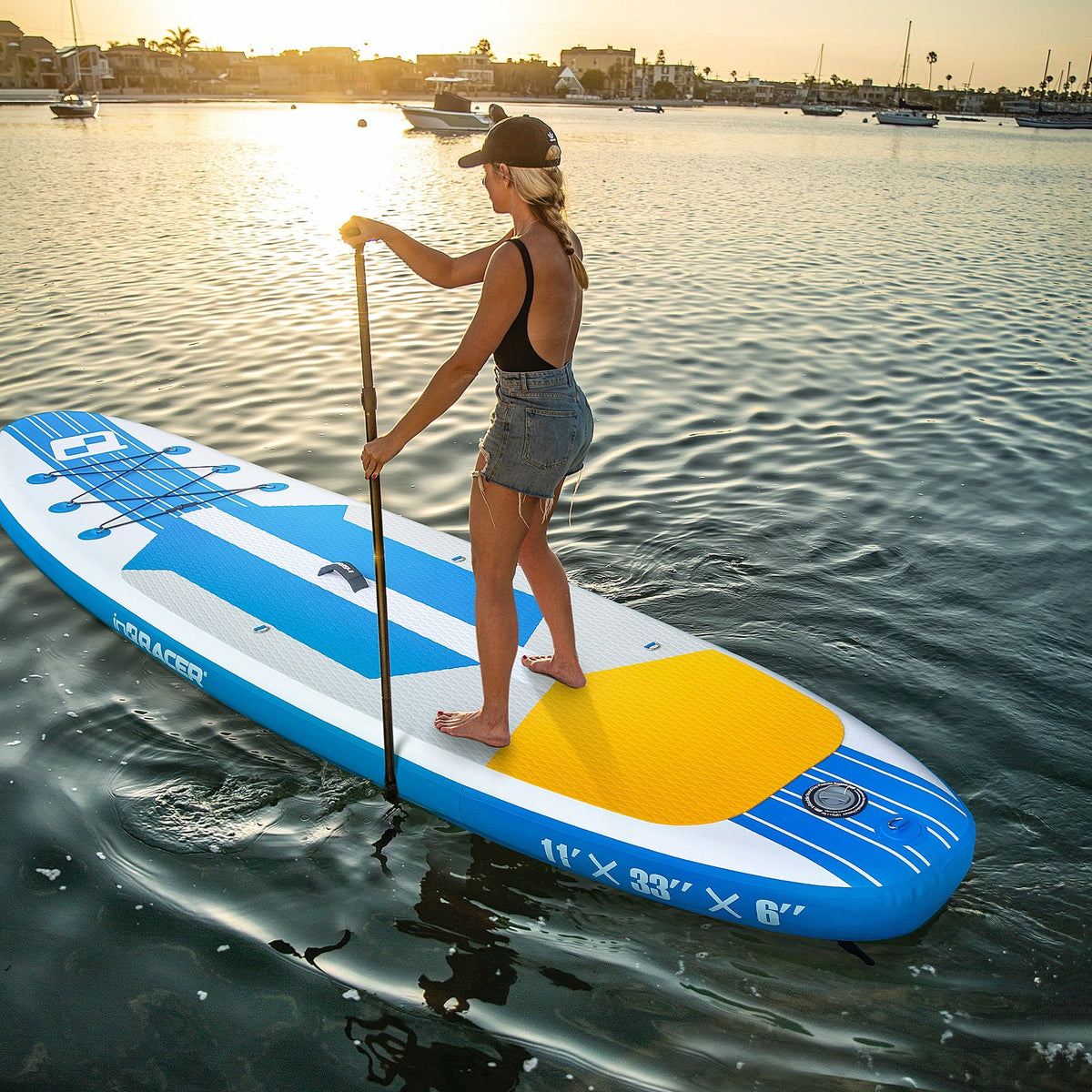 inQracer Inflatable Stand Up Paddle Board - 11ft x 33in x 6in - 29.7 - Discover ultimate balance and convenience with our premium SUP board and accessory kit!