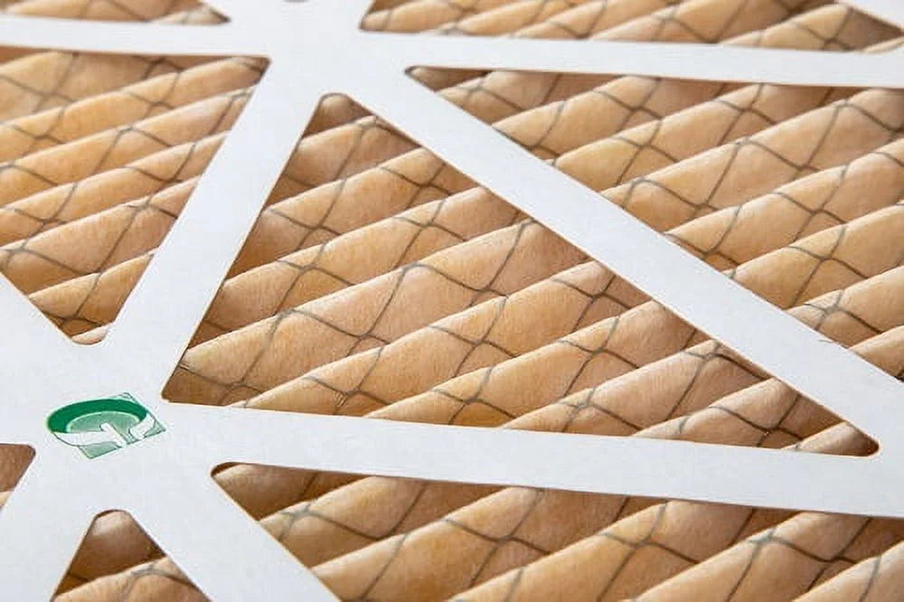 6 Pack of 12x20x1 MERV 11 Pleated Air Filters by Glasfloss. Actual Size: 11-1/2 x 19-1/2 x 7/8