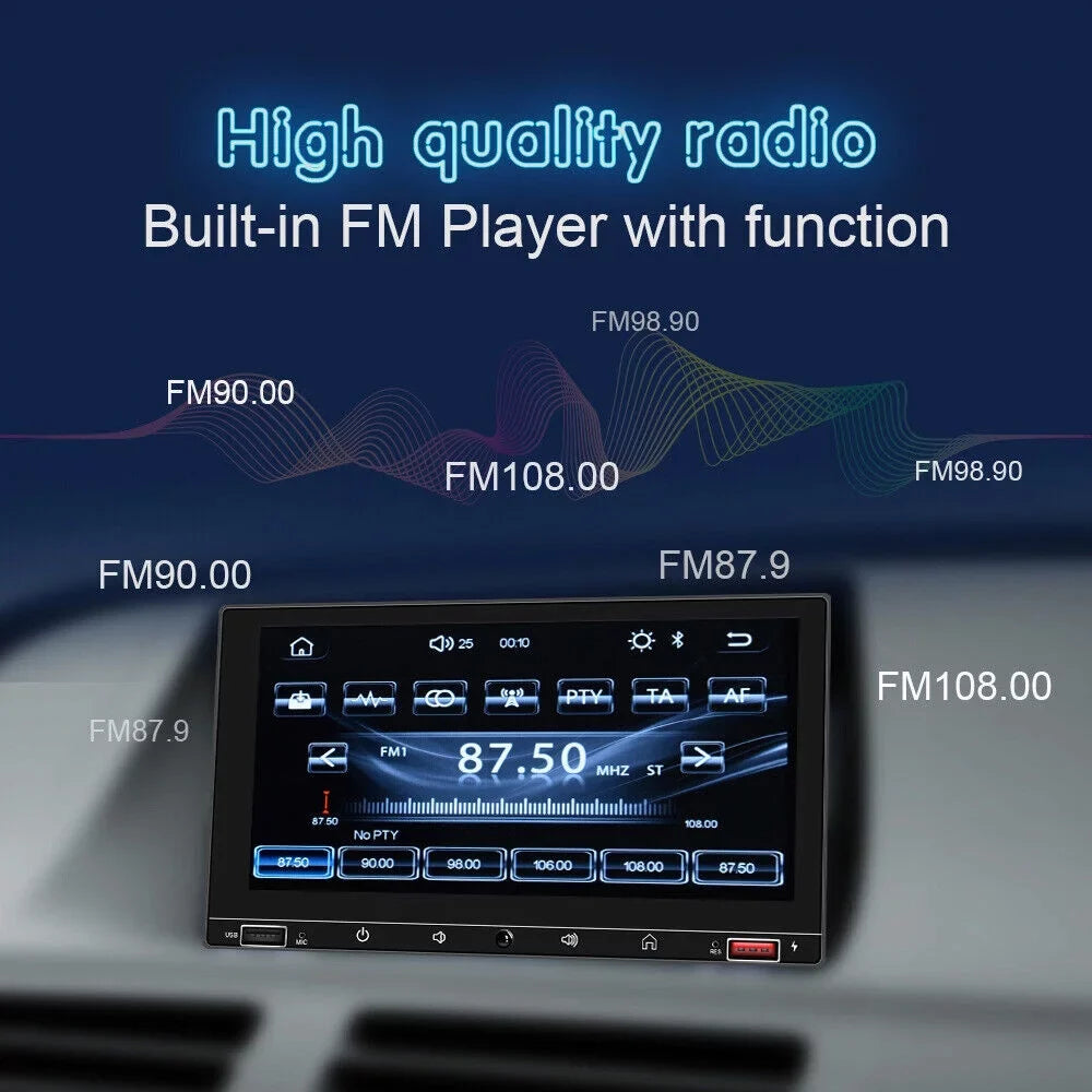Onemayship 7" HD Screen Carplay & Android Auto MP5 Player Wired Mirror Link Bluetooth AUX Fast Charge - Car Stereo System