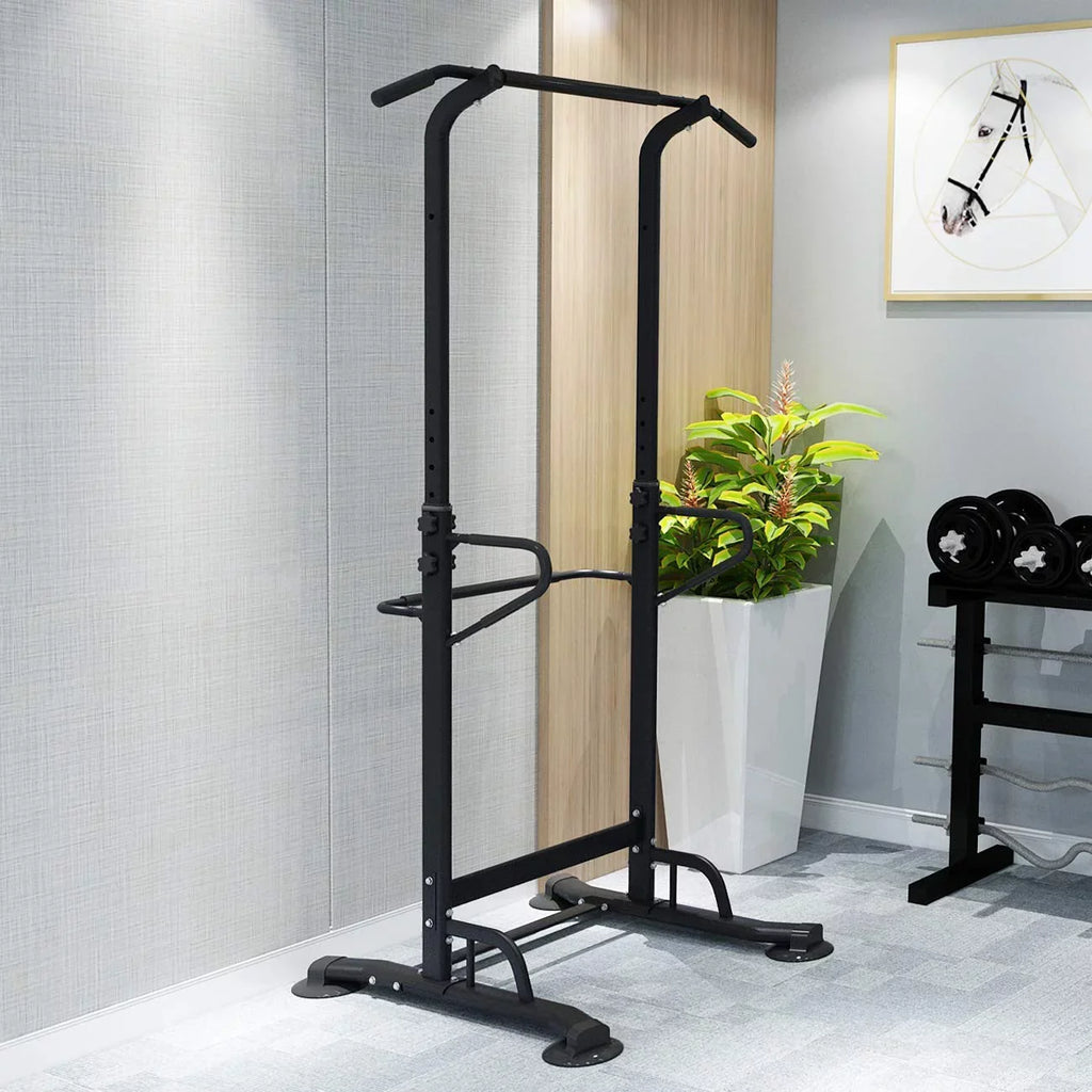 Wellynap Power Tower Pull up Bar, Height Adjustable Strength Training Workout Equipment - Jet