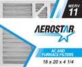 Aerostar 16x20x4 1/4 MERV 11, Carrier Replacement Pleated Air Filter, 16x20x4 1/4, Box of 2