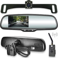 Master Taiaters OEM Rear View Mirror with 4.3” LCD Screen, Wireless Transmitter & Waterproof 170° LED Backup Camera Kit - Universal Fit for All Cars