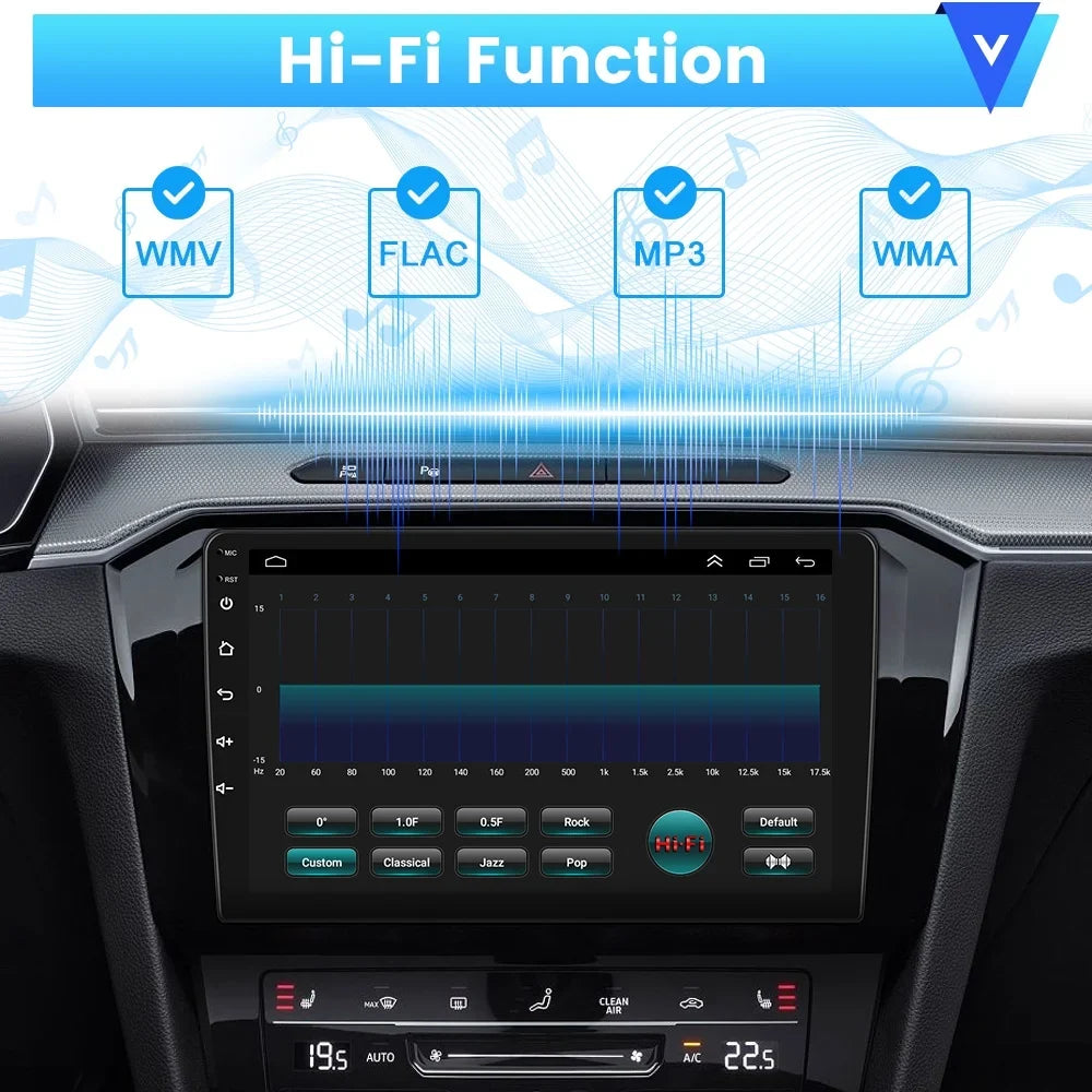 Podofo 2+32G for Camry 2006-2011 Car Stereo Radio Wireless Carplay Android Auto Mirror Link 9'' Touchscreen HD 1080P WIFI GPS Hifi FM Bluetooth, AHD Backup Camera