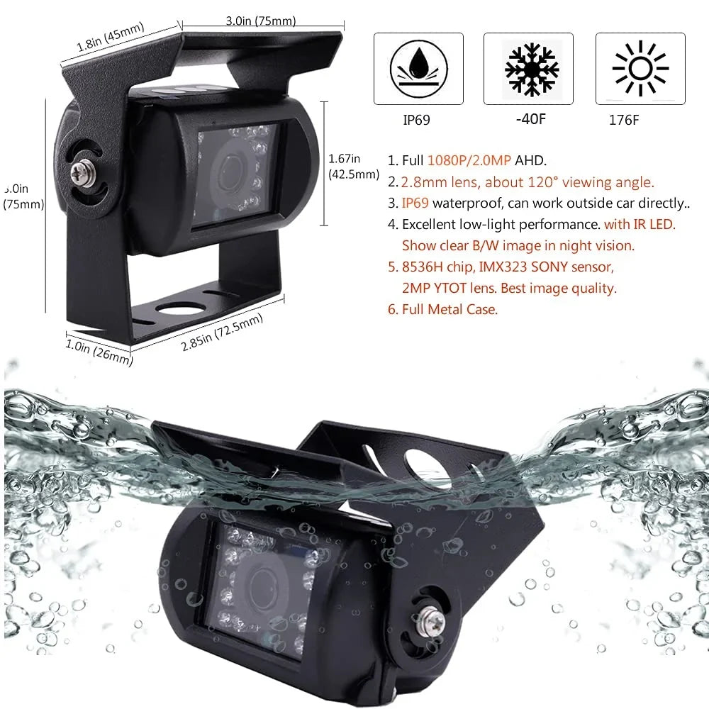 JOINO (1TB SSD INCLUED) 4CH GPS 4G WiFi 1080P Truck DVR Camera System Live View on APP/Web/PC with 4pcs Waterproof IR Camera for Fleet/RV
