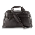 Dark Brown Leather Duffle Bag with Laptop Pocket and Adjustable Strap QGM23256