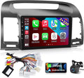 THONZER For Camry 2000-2006, 9 Inch Touchscreen Radio Built in Wireless Carplay and Andriod Auto with Mirror Link, WiFi, GPS, Dual USB + Rear View Camera 2+32G Android Car Stereo