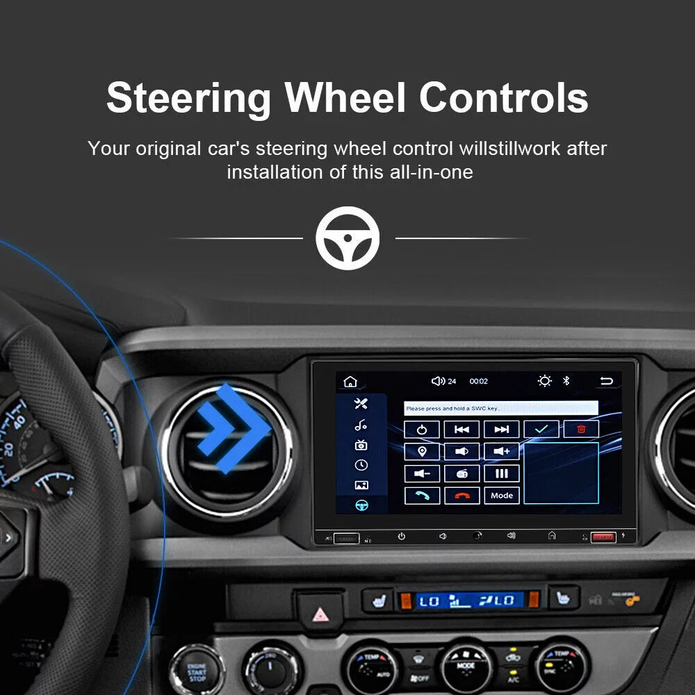 Onemayship 7" HD Screen Carplay & Android Auto MP5 Player Wired Mirror Link Bluetooth AUX Fast Charge - Car Stereo System