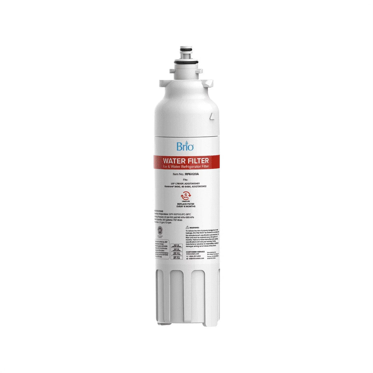 Brio 6020A Refrigerator Water Filter Replacement Compatible With LT800P, ADQ73613401 Kenmore 9490, 46-9490, ADQ73613402