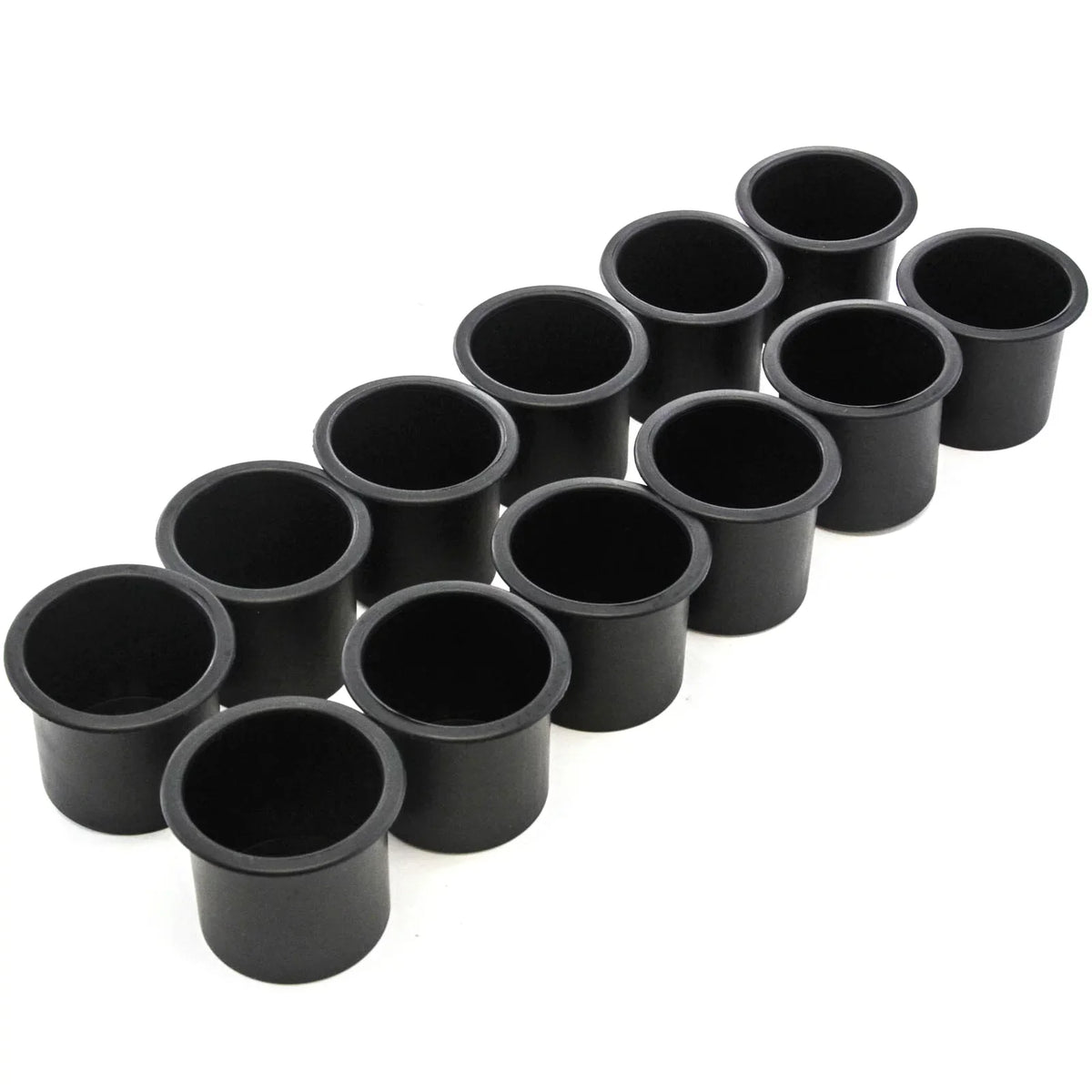 12 Cup Holder Plastic Pocket Recessed Insert Universal for Boat RV Car Truck Sofa Game Table Marine Pontoon Motorhome Camper