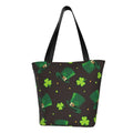 Easygdp St. Patrick's Day8 Stylish Canvas Handbag Shoulder Tote Bag, Shopping Bag with Zip, Suitable for Buying Groceries, Office, Fitness