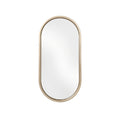 Elegant Oval Wall Mirror with Decorative Frame