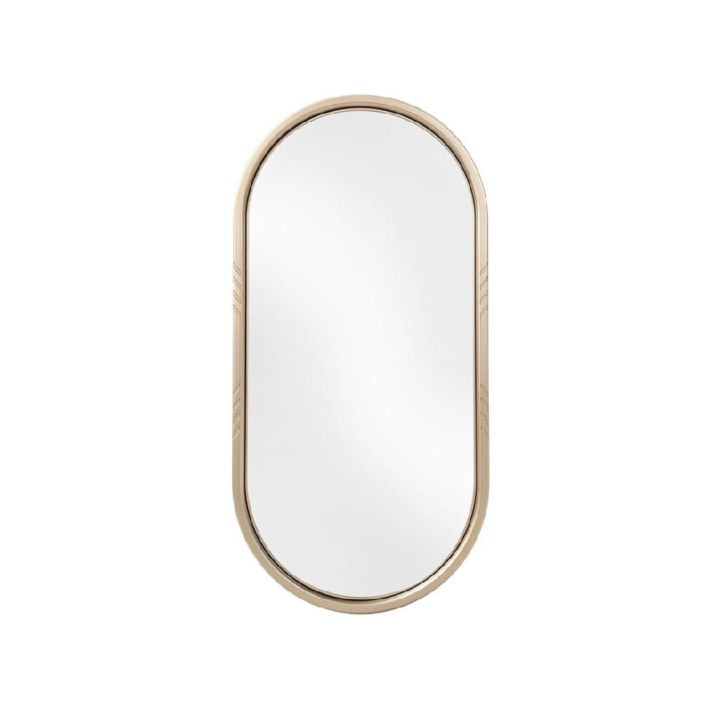 Elegant Oval Wall Mirror with Decorative Frame