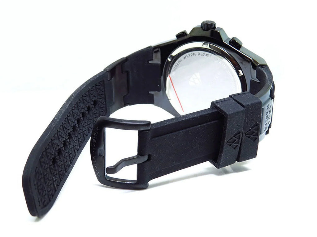 Mens Ebony Joe Rodeo Jojo 48mm Rubber Band Signature Watch 0.26ct
