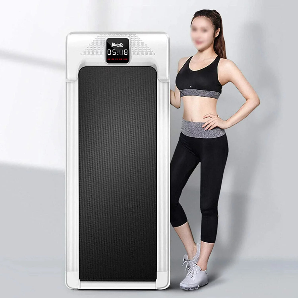 Loyalheartdy Portable LED Electric Treadmill 0.65 Under Desk Walking Pad Jogging Running Machine 1-6km/H with LED Display for Home Office