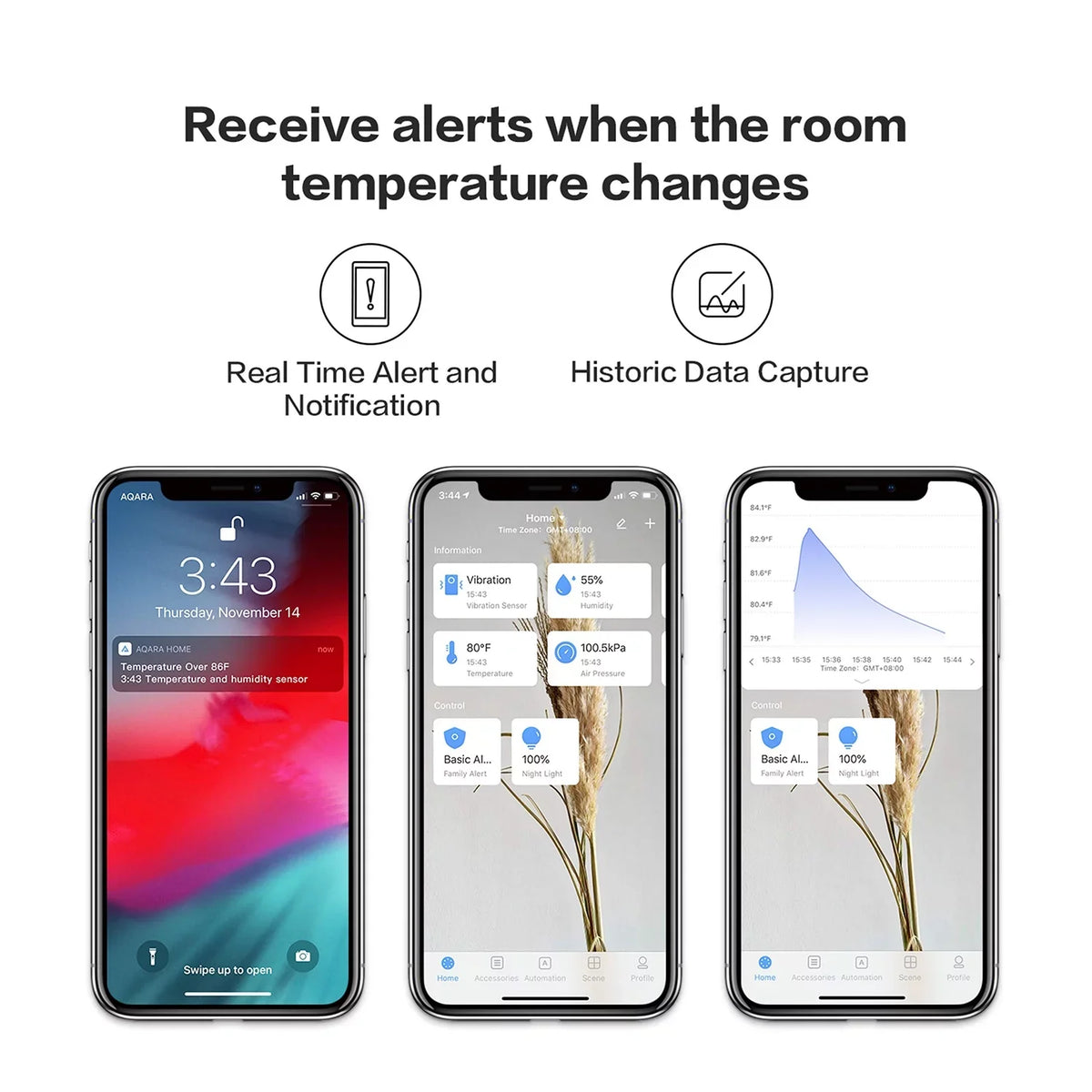 Temperature Sensor Smart Aqara Humidity Sensor for Remote Monitoring and Home Automation REQUIRES AQARA HUB Compatible with HomeKit