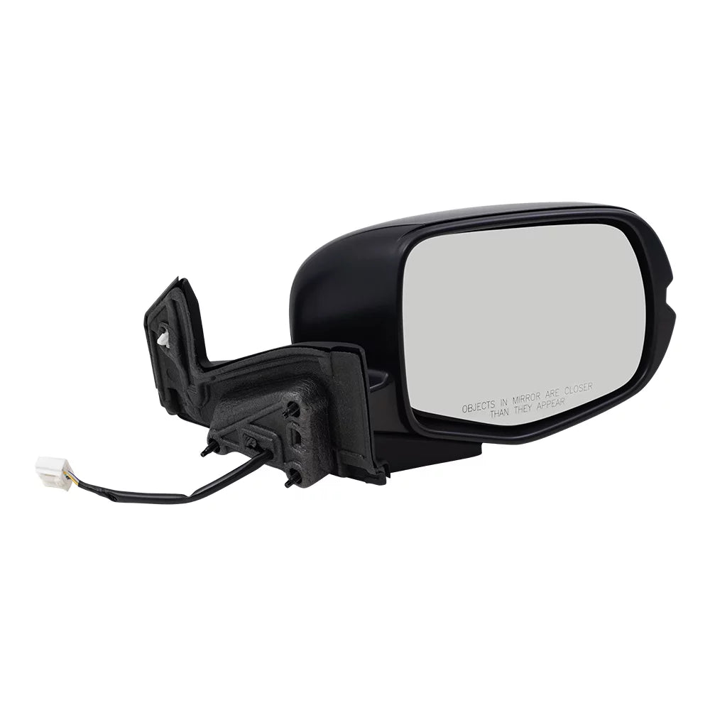 Brock Aftermarket Replacement Passenger Right Power Door Mirror Assembly Paint To Match Ebony Manual Folding With Heat-Signal Without Memory-Auto Dimming-Side View Camera
