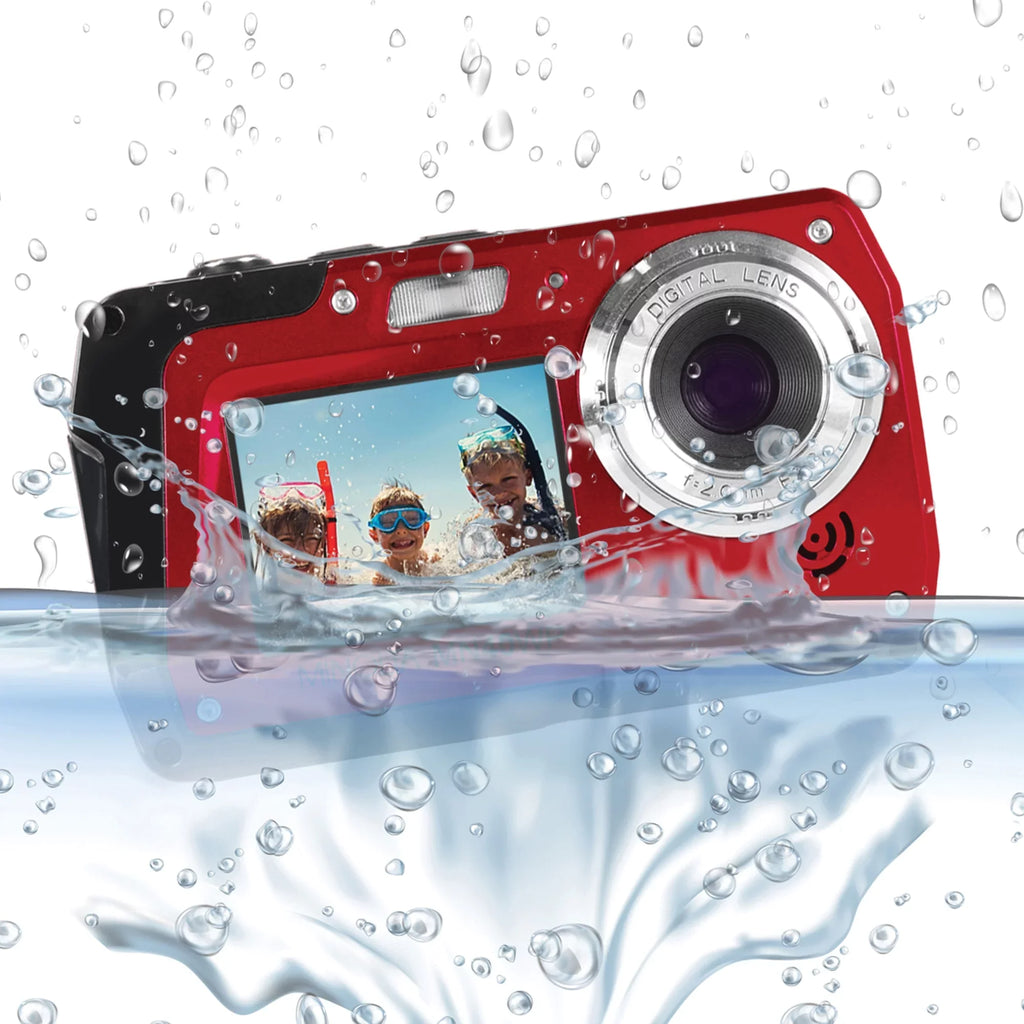 Minolta 48 MP Waterproof Digital Camera, Red