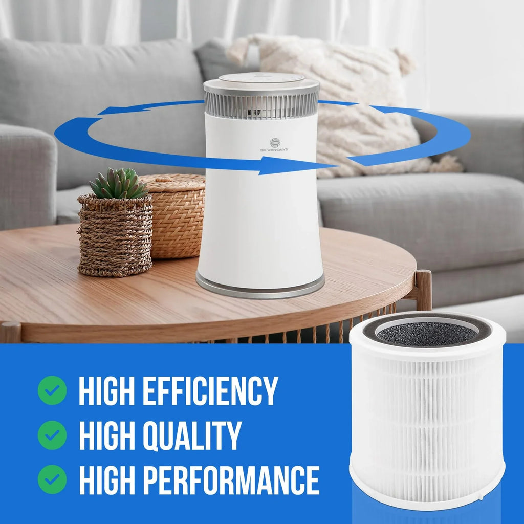 HEPA Filter Replacement Filter SilverOnyx (5-Speed), H13 True HEPA Filter Replacement for Air Purifier for Large Room, Home, Bedroom, Dust, Smoke & Pet Dander - H13 HEPA Filter Replacement - White