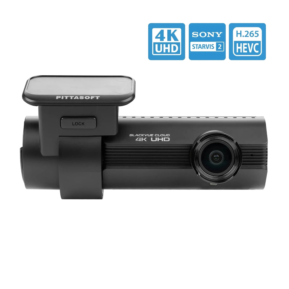 Ebony Dash Cam Front DR970X-1CH Plus | 4K UHD Cloud Dashcam | Starvis 2 CMOS Sensor | Built-in Wi-Fi, GPS, Parking Mode | LTE and Mobile Hotspot via Optional LTE Module