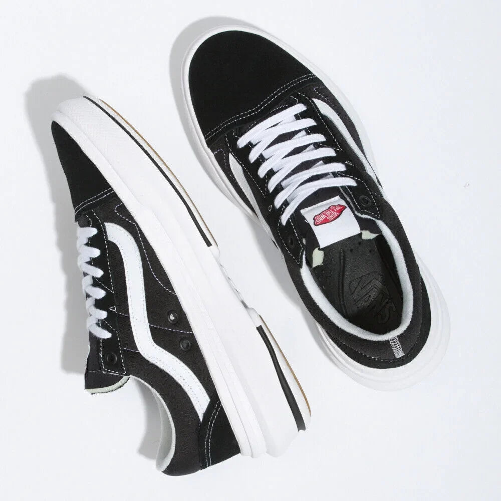 Vans Old Skool Overt CC VN0A7Q5EBA2 Unisex Ebony & White Canvas Skate Shoes B472 (5)