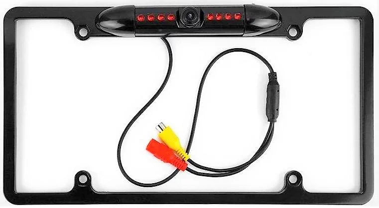 US Car License Plate Frame Backup Rear View Camera Night Vision Parking 8IR Dark