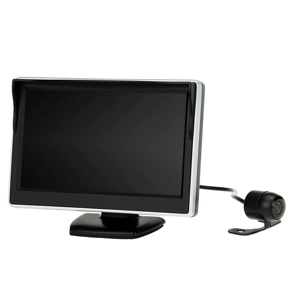 Car Rear View Backup System - 5 Inch TFT LCD Display Monitor with Parking Camera for Safe Reverse and Parking Assistance