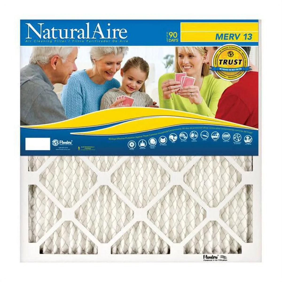 AAF Flanders 20 x 30 x 1 in. Naturalaire Polyester Synthetic Pleated Air Filter - Case of 12