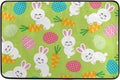 Wellsay Doormat Cute Rabbit Eggs with Carrot On Green Mass Non Slip Indoor Outdoor Entryway Rugs Floor Mat for Bathroom Kitchen Entrance 23.6 x 15.7 inches