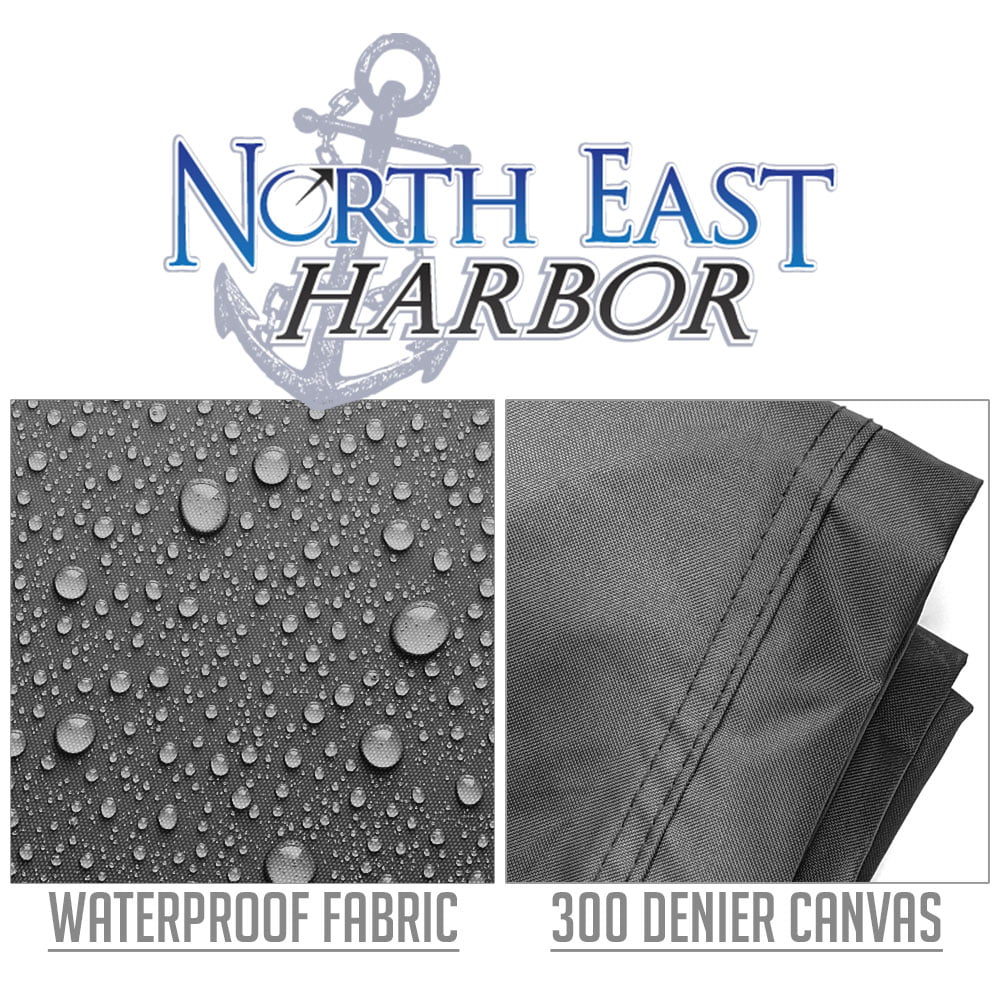 NEH Heavy-Duty Kayak Canoe Boat Cover- 10ft- Waterproof, Dust and Sun Protection- Storage & Travel - Grey