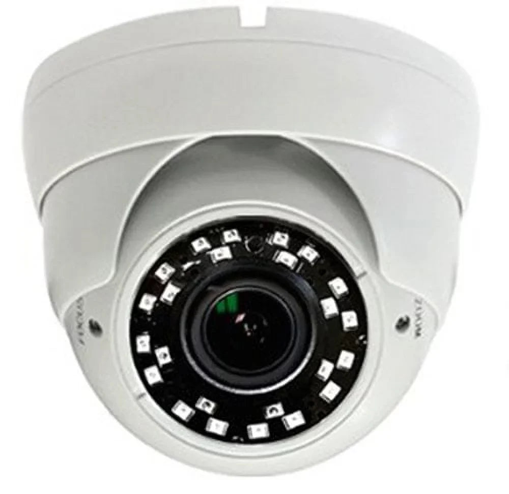 101AV Security Dome Camera 1080P True Full-HD 4 IN 1(TVI, AHD, CVI, CVBS) 2.8-12mm Variable Focus Lens 2.4Megapixel STARVIS Image Sensor IR In/Outdoor WDR OSD Camera (White)
