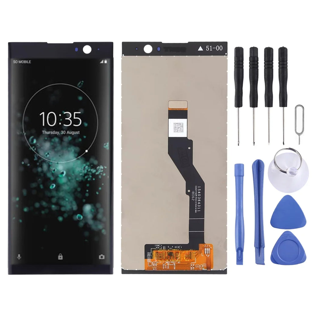 Cellphone Repair Parts OEM LCD Screen for Xperia XA2 Plus with Digitizer Full Ebony