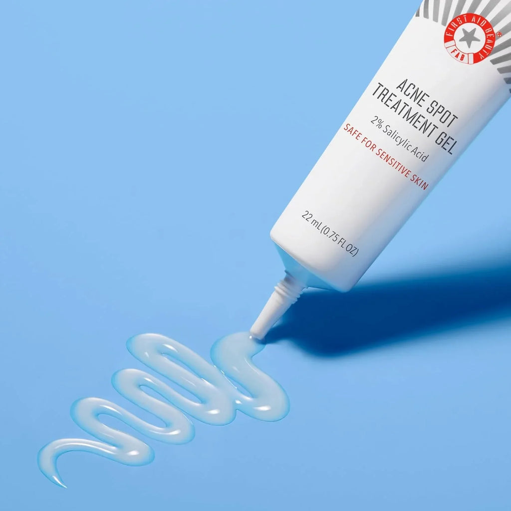 First Aid Beauty FAB Pharma BHA Acne Spot Treatment Gel 2% Salicylic Acid, Treatment for Breakouts, Whiteheads, Ebony and Acne Blemishes