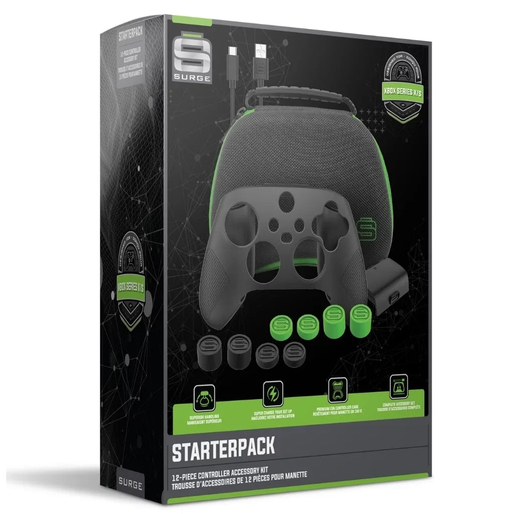 Xbox Series S 512GB Digital Console with Extra Wireless Controller - Pulse Red - Surge 12 Piece Accessory Kit and CHARGEDOCK Dual Charge Base with Microfiber Cleaning Cloth