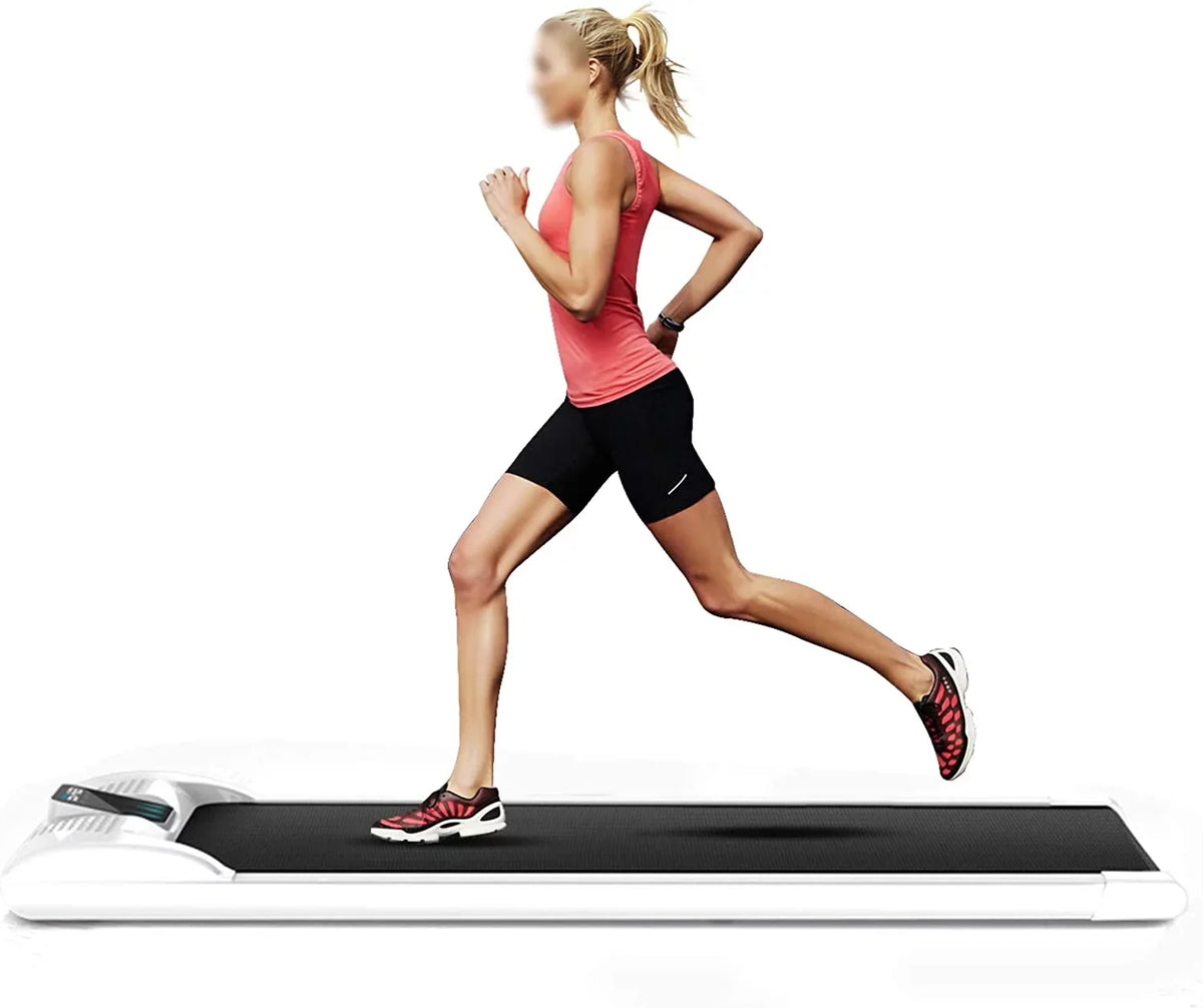 Loyalheartdy Portable LED Electric Treadmill 0.65 Under Desk Walking Pad Jogging Running Machine 1-6km/H with LED Display for Home Office