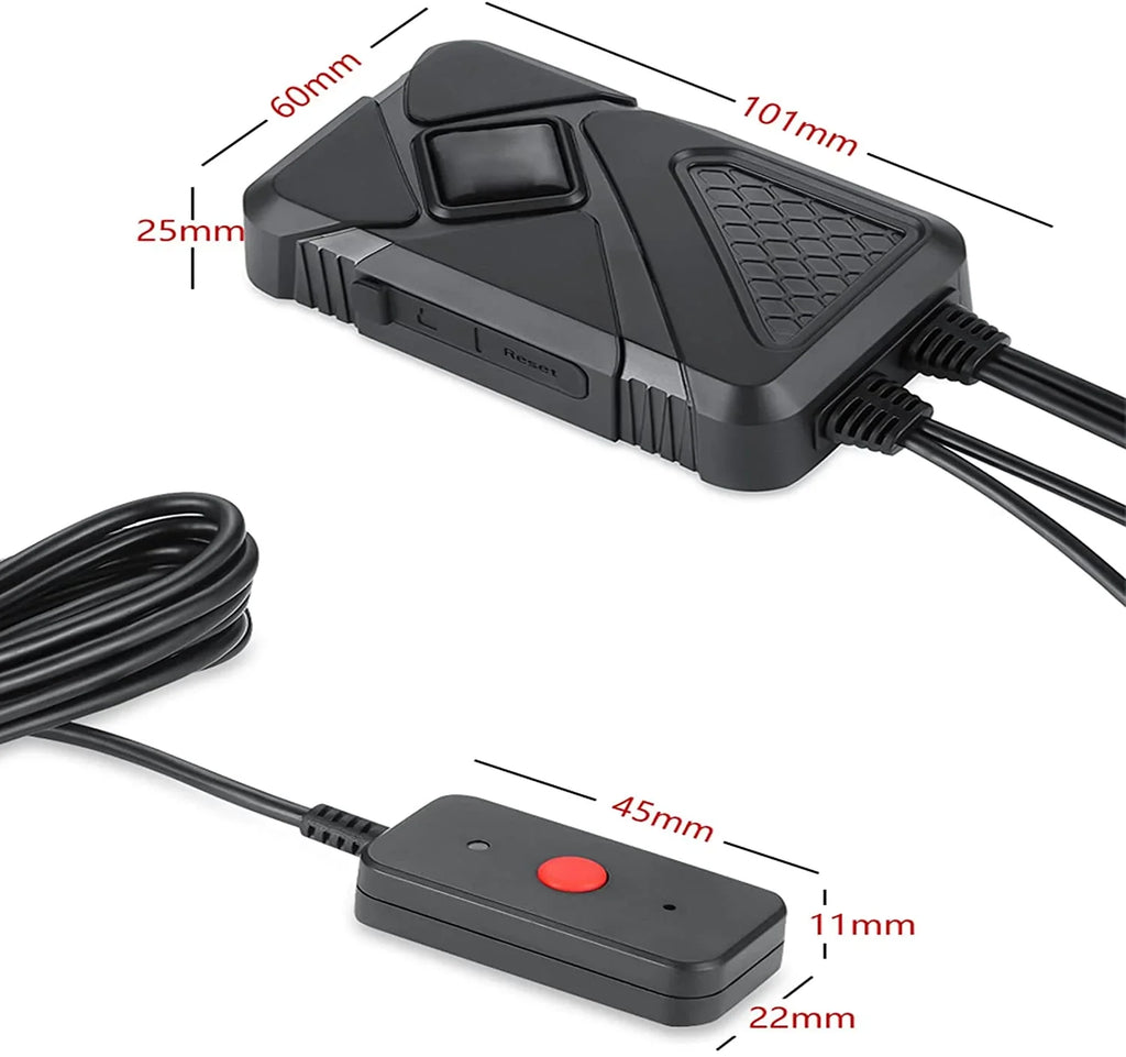 Motorcycle Dash Camera Front and Rear 1080P HD Waterproof Lens 120° Wide Angle Waterproof Recording Camera with Wi-Fi, GPS