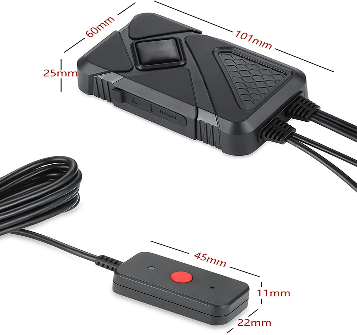 Motorcycle Dash Camera Front and Rear 1080P HD Waterproof Lens 120° Wide Angle Waterproof Recording Camera with Wi-Fi, GPS